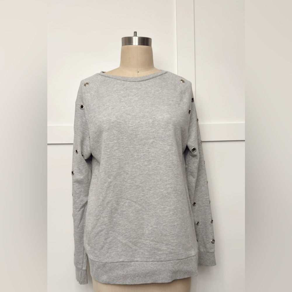 Joe's Jeans Gray Boxy Sweatshirt Long Sleeve